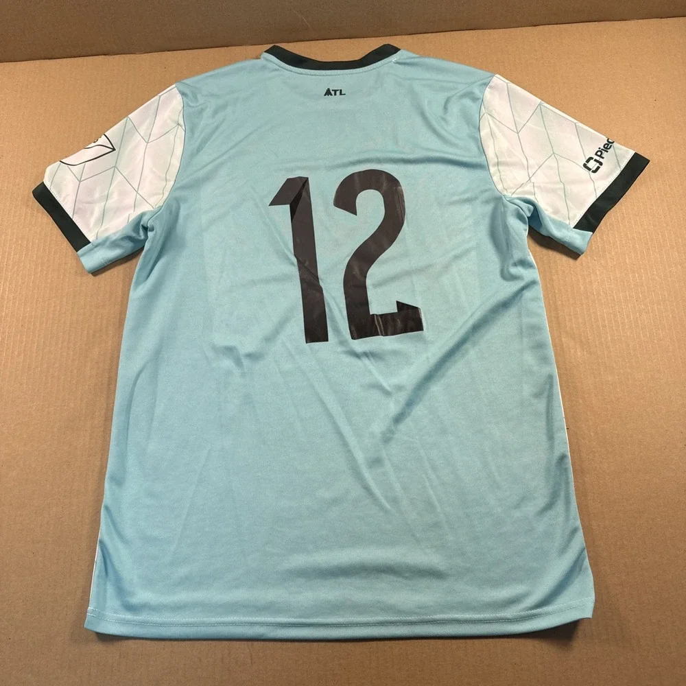 adidas Atlanta United FC Soccer Jersey White/Green, See Measurement Photos